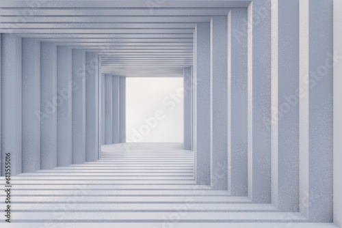 3D render stairway on white background. minimal stair scene for product placement 