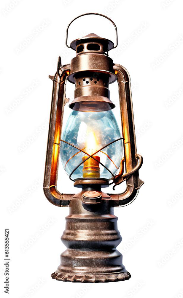 old oil lamp isolated on white old oil lamp isolated on white