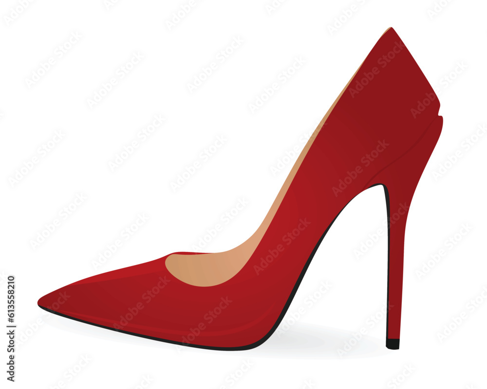Red elegant shoe. vector illustration Red elegant shoe. vector illustration
