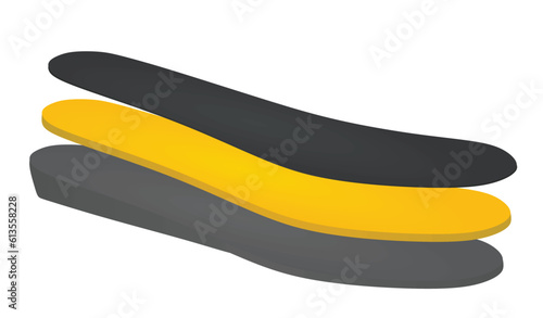 Shoe inserts layers. vector illustration