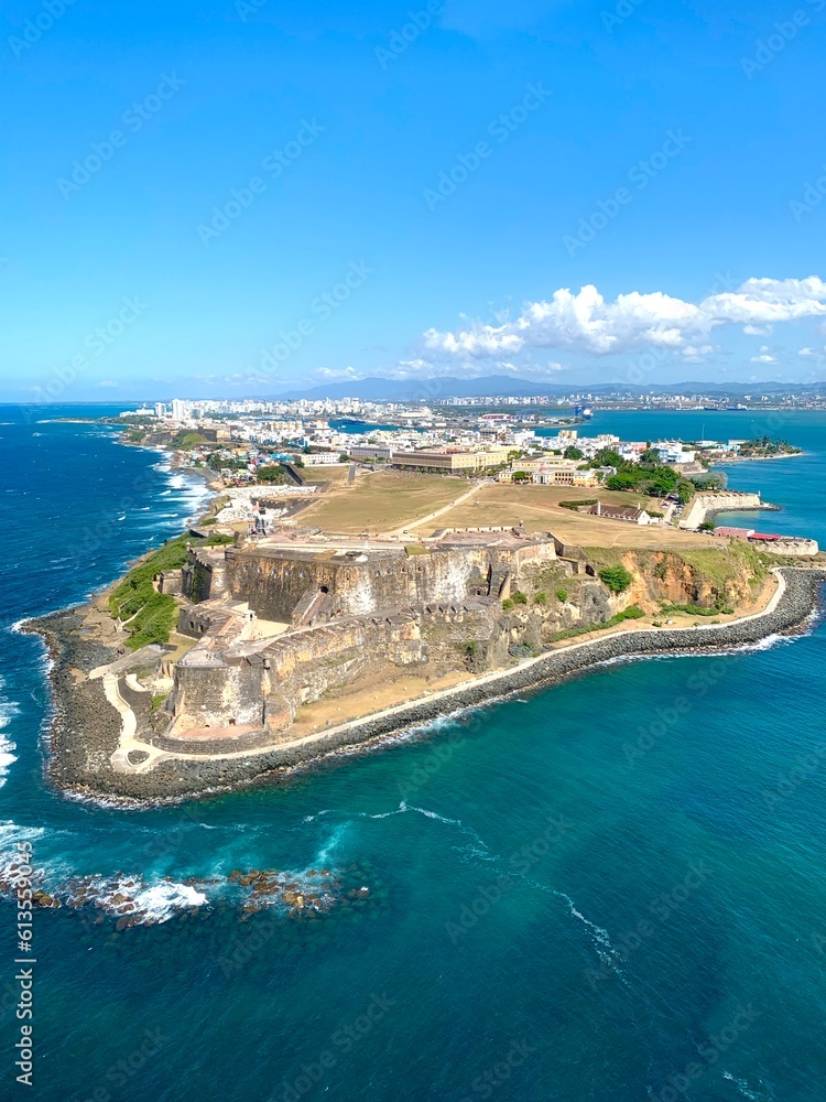 View of old colonial city in Puerto Rico