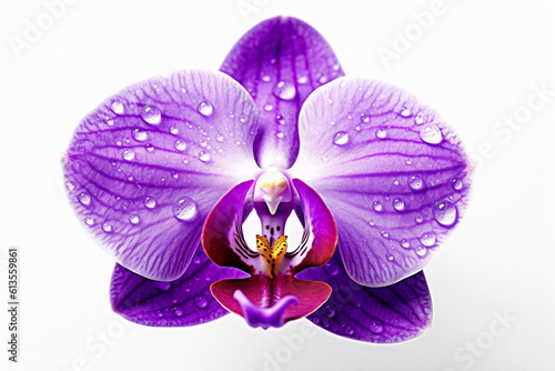 Purple orchid flower isolated on white background. High quality photo
