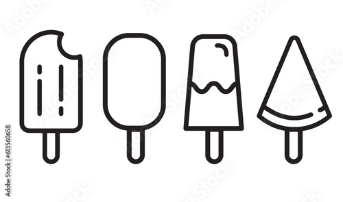Ice cream line icon, outline style icon for web site or mobile app.