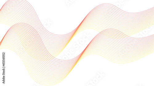 Abstract colorful glowing wave curved lines background. Abstract colorful red, yellow blend wave lines and technology background. Design used for banner, template, science, business and many more.