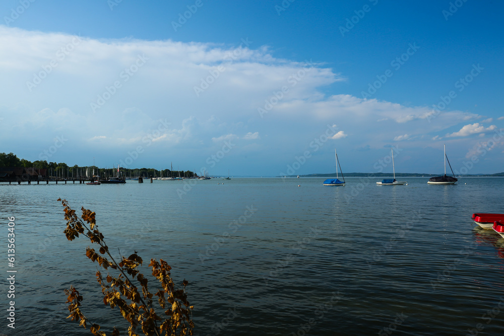 Obraz premium sailboats on ammersee, dießen am ammersee