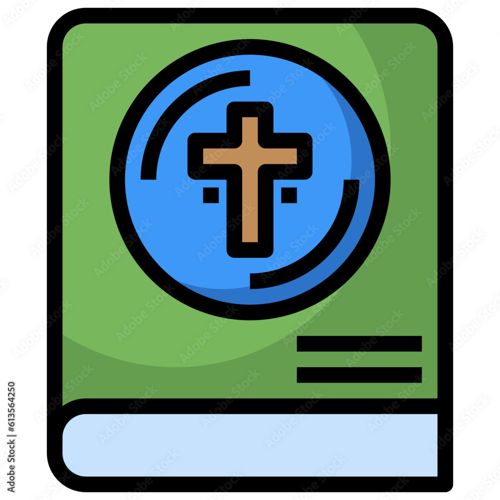 Obraz premium bible line icon,linear,outline,graphic,illustration