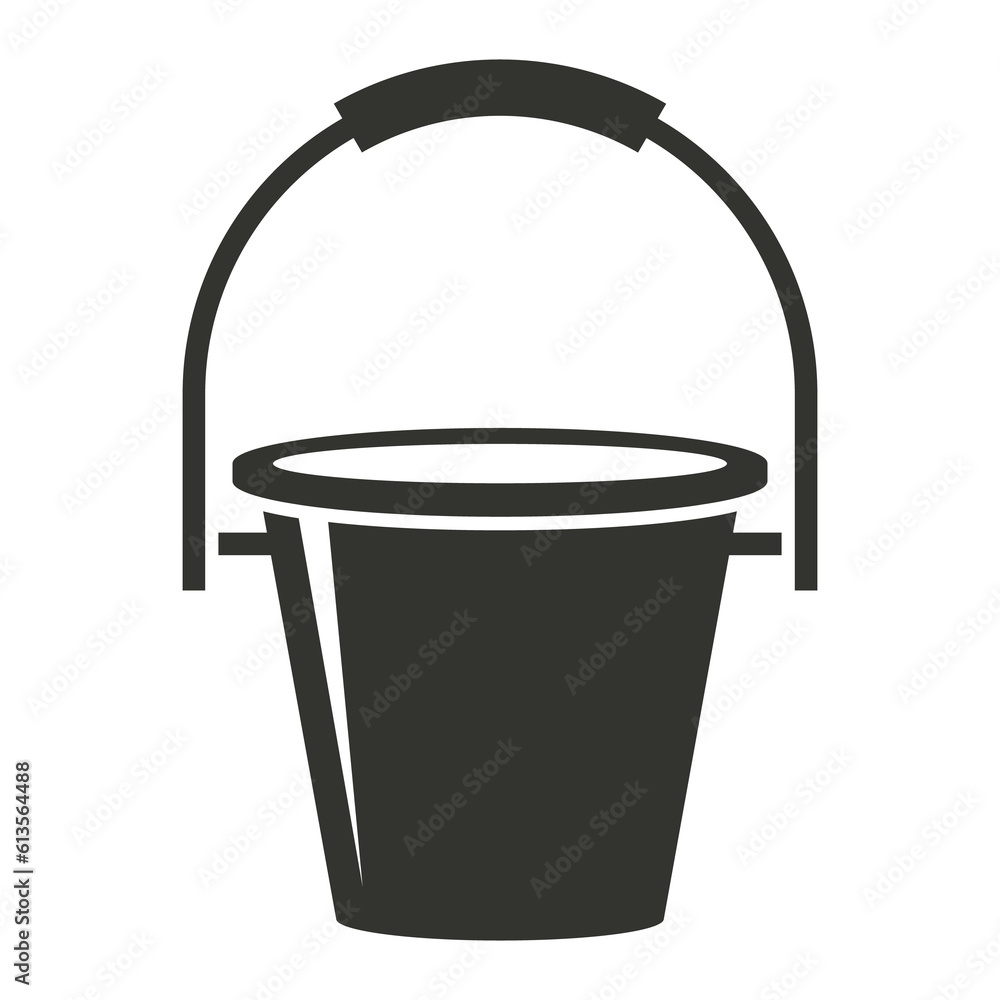 Bucket icon. Domestic bucket illustration Bucket icon. Domestic bucket illustration