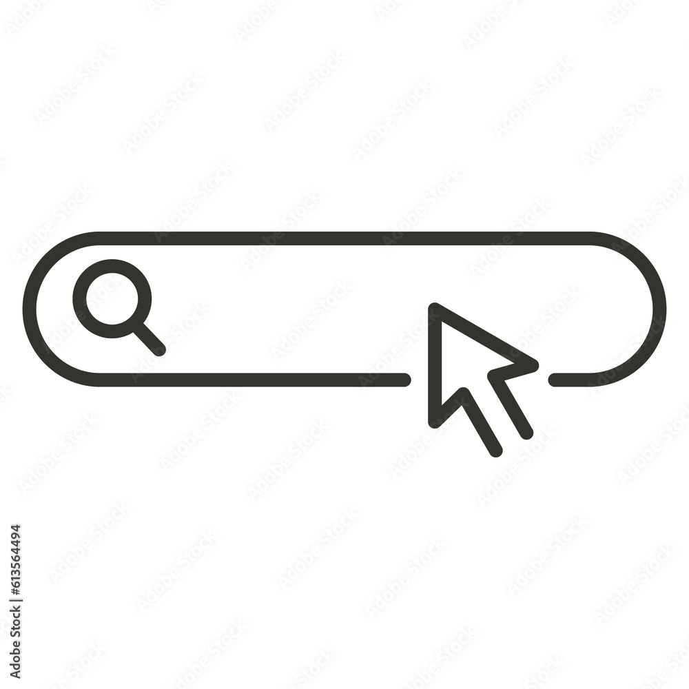 Magnifying glass search button icon. Search bar illustration Magnifying glass search button icon. Search bar illustration