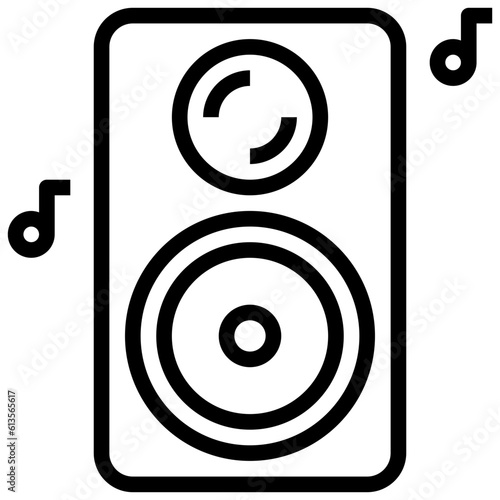 subwoofer line icon,linear,outline,graphic,illustration