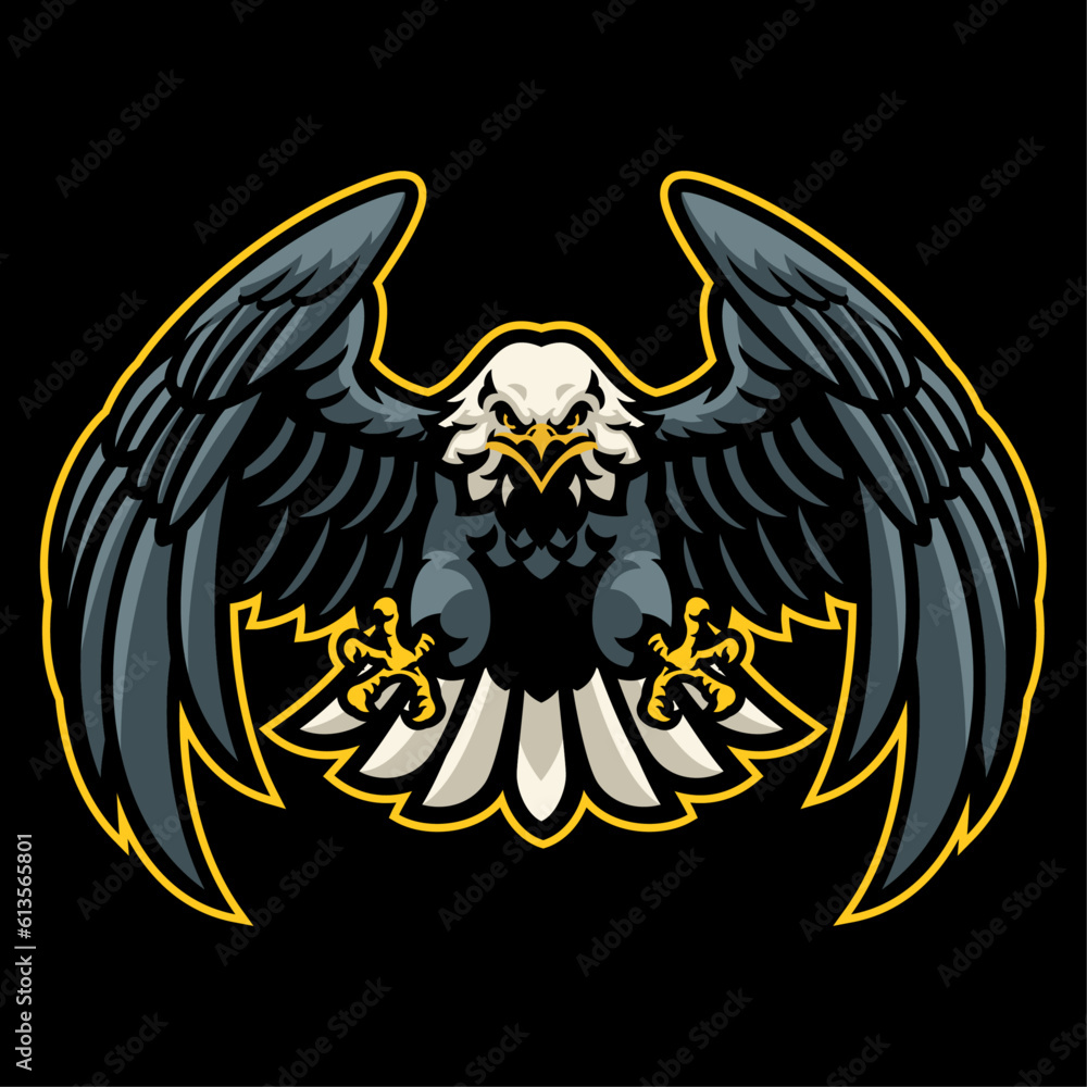 Fototapeta premium Vector Of Angry Eagle Mascot Design