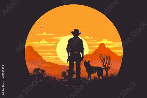 soldier, dog, helicopter, sunset