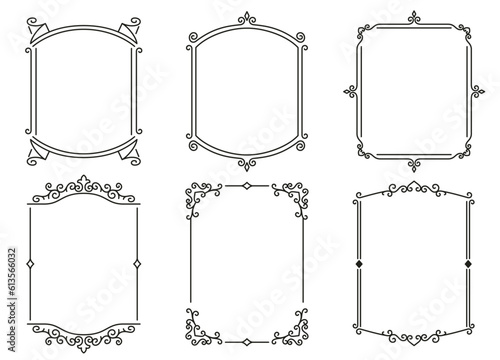 Fotografie Vintage Ribbon Frames vector collection