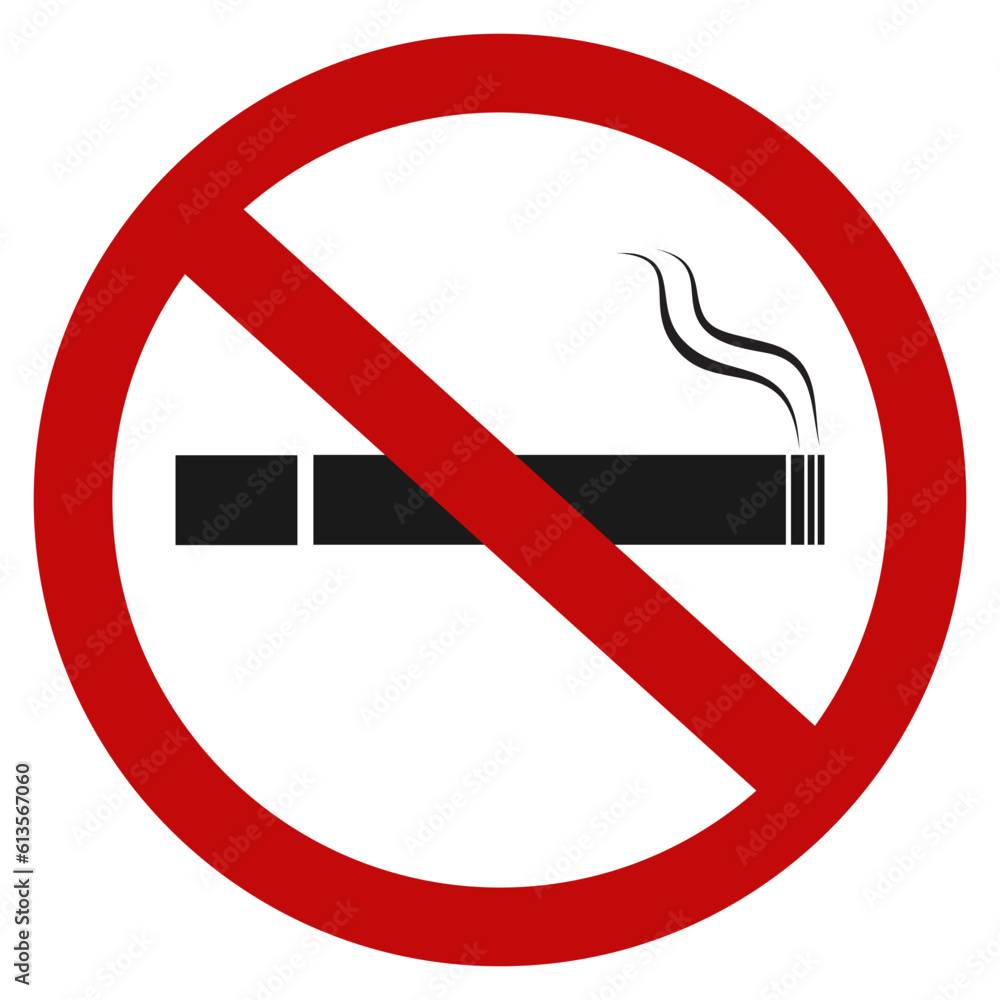 No smoking sign in red circle vector illustration No smoking sign in red circle vector illustration