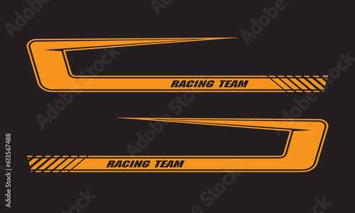 Wrap Design For Car vectors. Sports stripes, car stickers black color. Racing decals for tuning