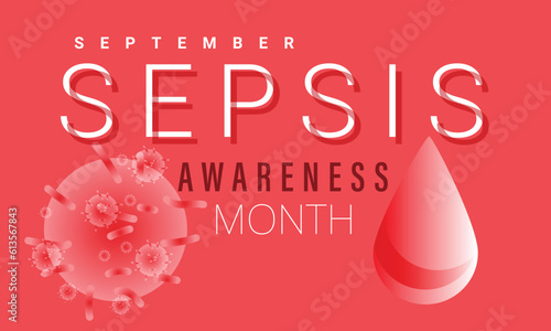 Sepsis awareness month. background, banner, card, poster, template. Vector illustration.