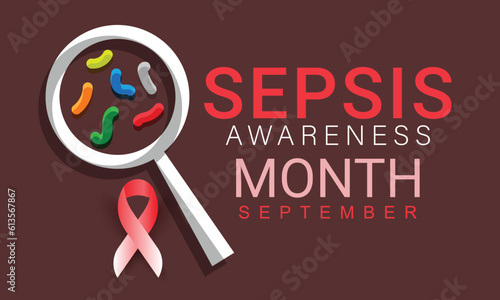 Sepsis awareness month. background, banner, card, poster, template. Vector illustration.