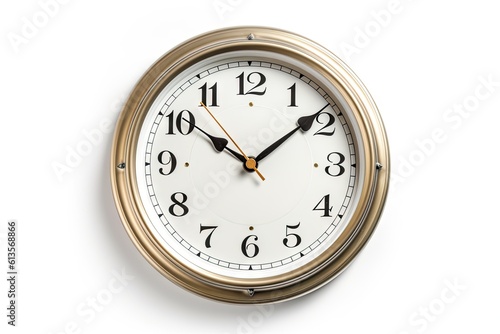 Timeless elegance. Close up of classic watch clock on a white isolated background