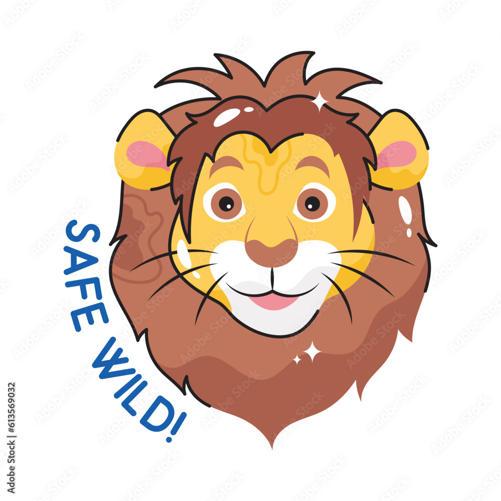 Save wild doodle vector outline Sticker. EPS 10 file Save wild doodle vector outline Sticker. EPS 10 file