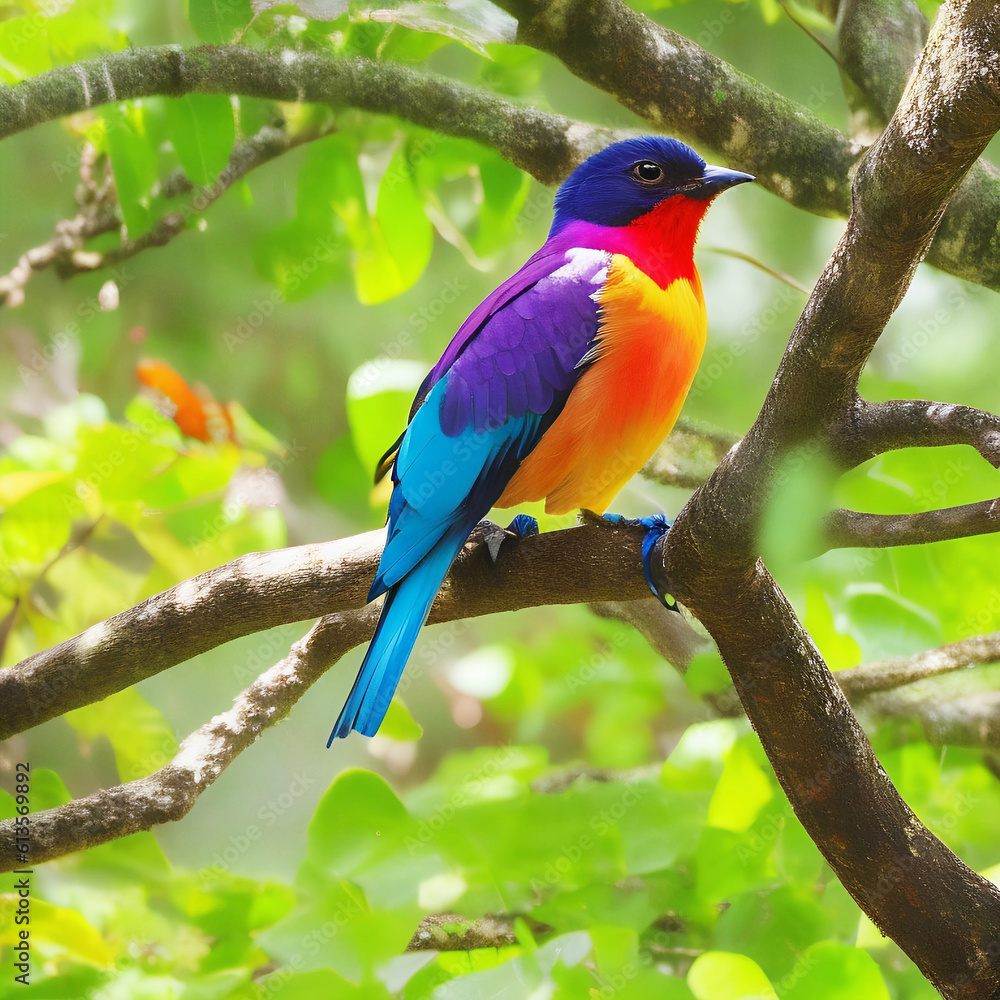 Colorful Birds on a Tree Colorful Birds on a Tree