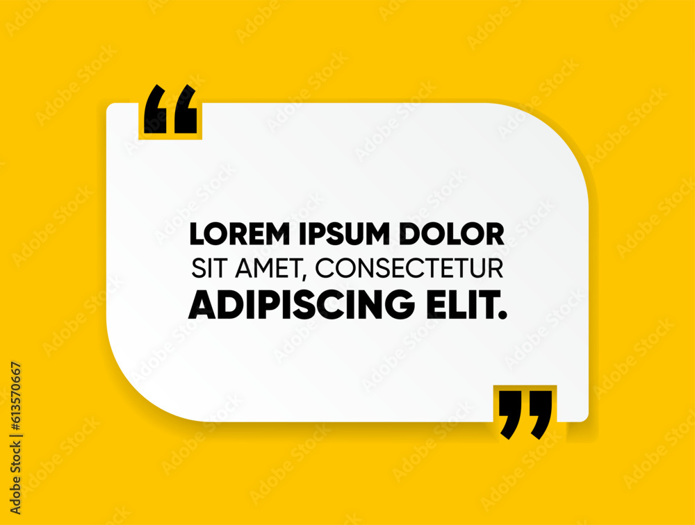 Fotografie 3D bubble testimonial banner, quote, infographic