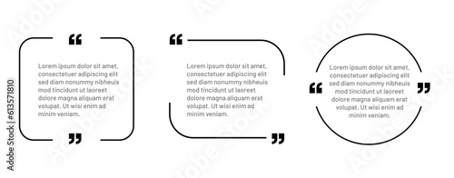 3D bubble testimonial banner, quote, infographic. Social media post template designs for quotes. Empty speech bubbles, quote bubbles and text box. Vector Illustration EPS10.