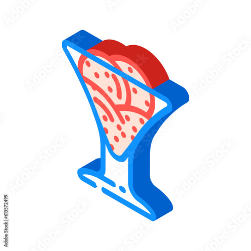 raspberry sorbet food snack isometric icon vector. raspberry sorbet food snack sign. isolated symbol illustration