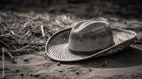 hat on the beach HD 8K wallpaper Stock Photographic Image