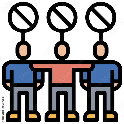 rebel line icon,linear,outline,graphic,illustration