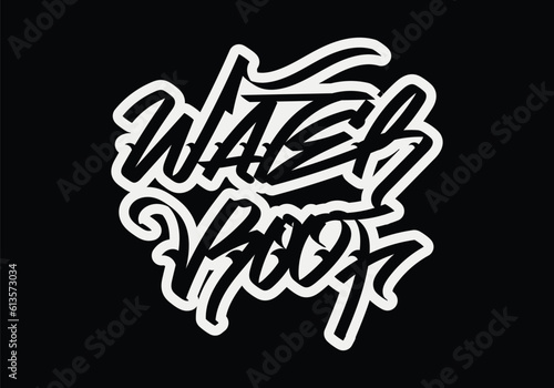 WATER ROOF word graffiti tag