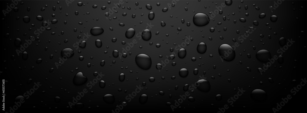 Rain water drop bubble vector background. Condensation water drops on