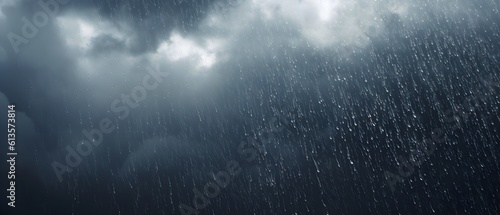 Un ciel très nuageux avec de fortes pluies
