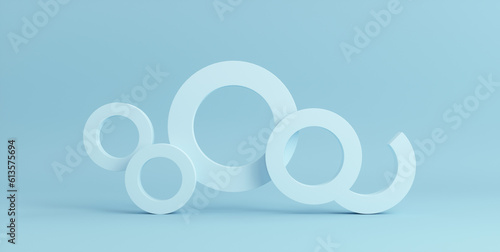 Fotografía Product Podium - Ring Arrangement, Blue Background