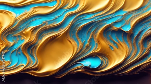 Abstract Background with Gold N Yellow Paint By Generative AI