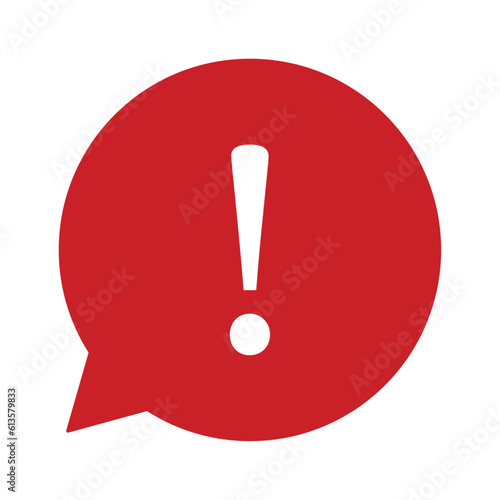 exclamation mark with chat bubble vector design