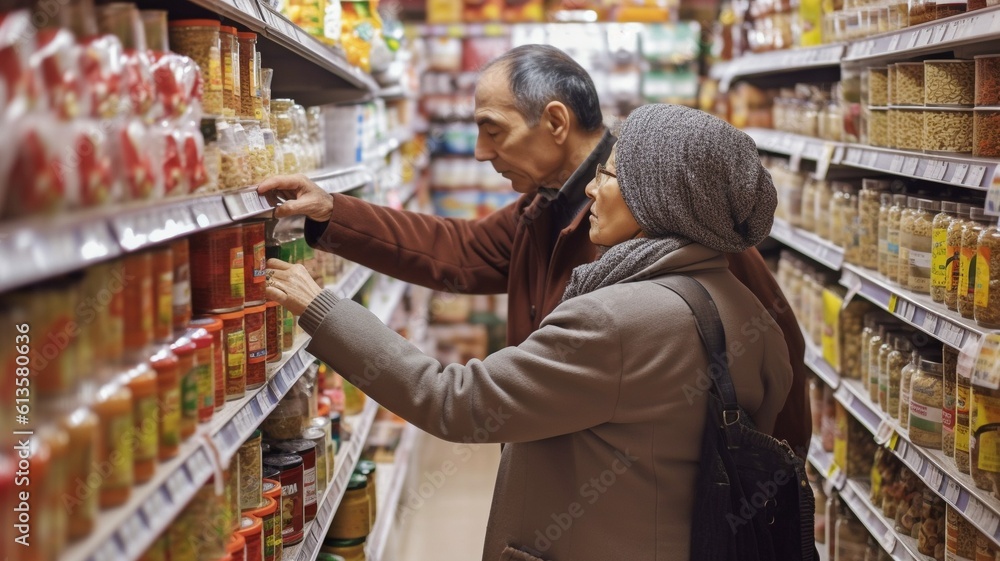 In a supermarket for spices, a couple purchases pulses. The Generative AI