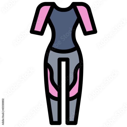 wetsuit line icon,linear,outline,graphic,illustration