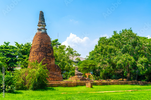 Wat Chum Saeng abandoned temple in Ayutthaya Historical Park, Thailand