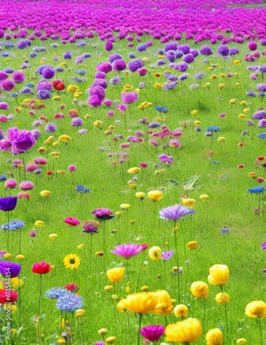 Colorful flowers in summer 

