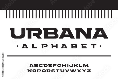 Modern Regular Heavy Bold Strong Font. Typography urban style alphabet fonts for fashion, sport, technology, digital, movie, logo design, machine, vector illustration. Uppercase 