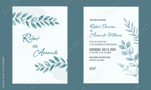 Rustic wedding invitation