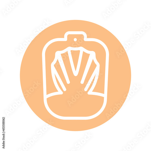 Nail bath color line icon. Isolated vector element.