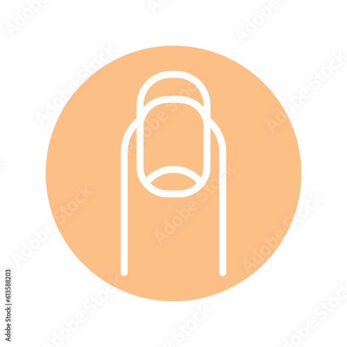 Manicure color line icon. Isolated vector element.