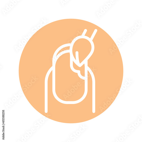 Paint your nails color line icon. Isolated vector element.