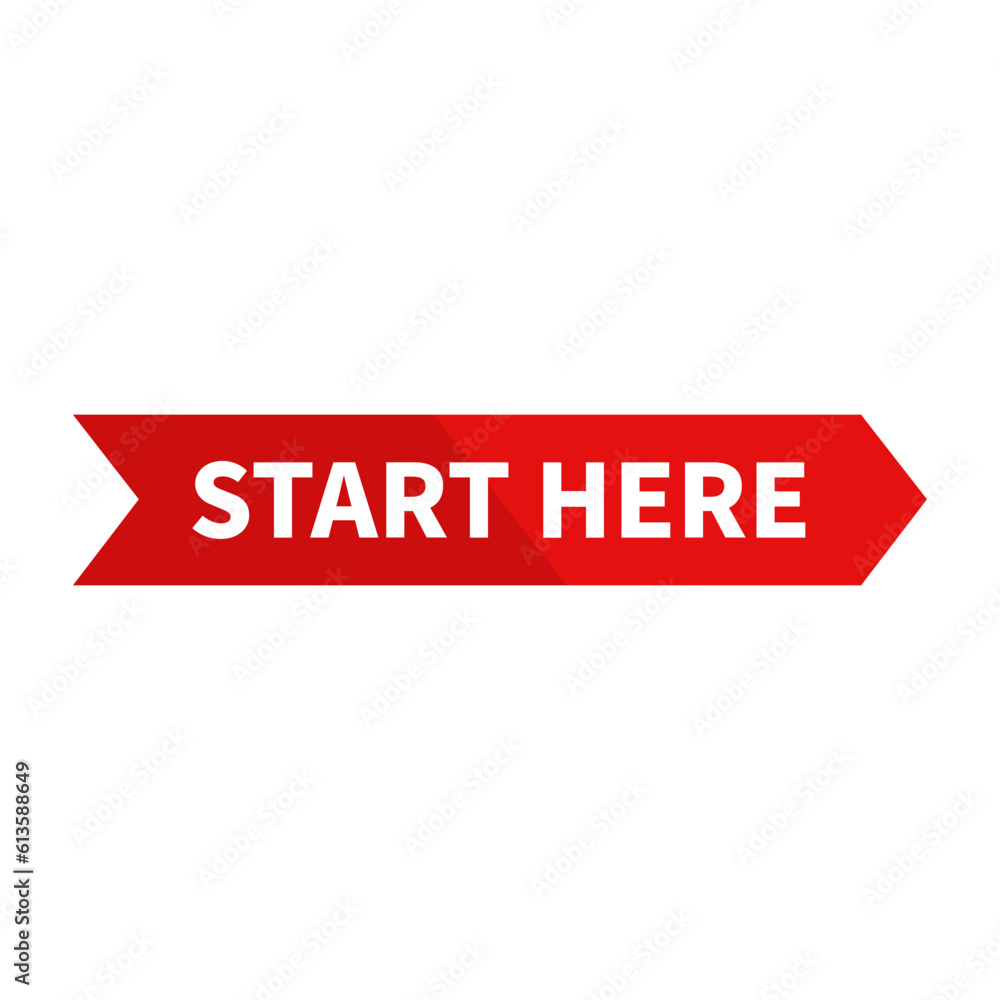 Start Here In Red Color And Right Arrow Rectangle Shape For Advertisement
Start Here In Red Color And Right Arrow Rectangle Shape For Advertisement