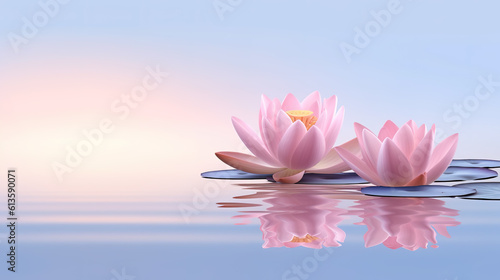 a beautiful water lily inspired wallpaper, simple and modern design, ai generated image