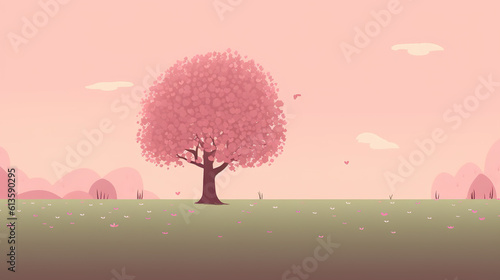 a cute children book inspired artwork of a rose tree, ai generated image