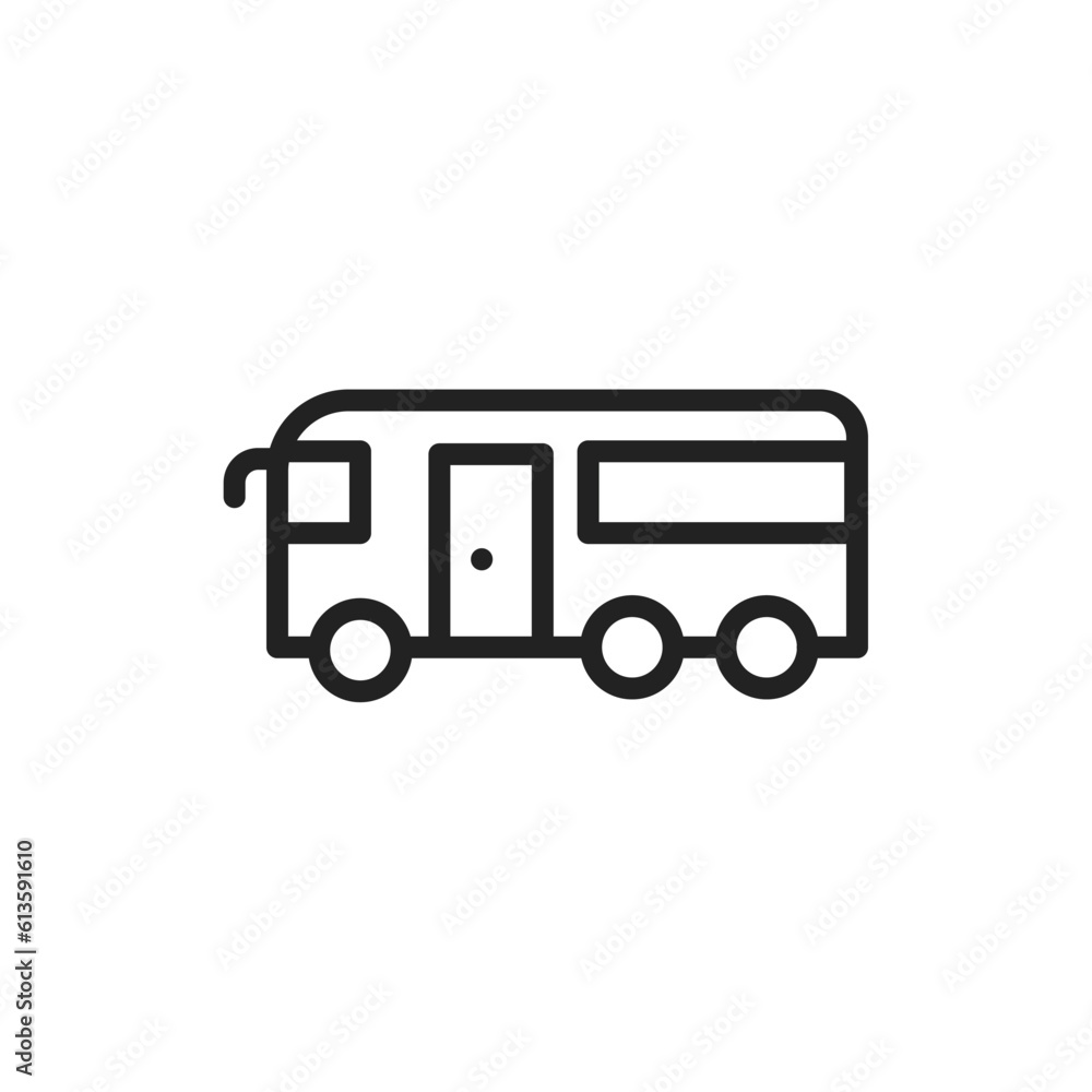 Public transport color line icon. Isolated vector element.