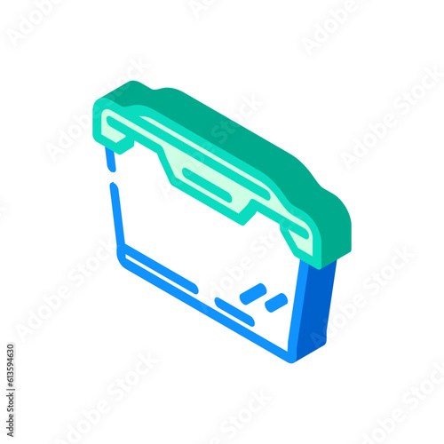 lunch box glass school isometric icon vector. lunch box glass school sign. isolated symbol illustration