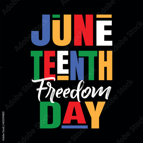 Juneteenth freedom day June 19. Freeish Design of Banner. Black Lives Matter. Vector logo Illustration.