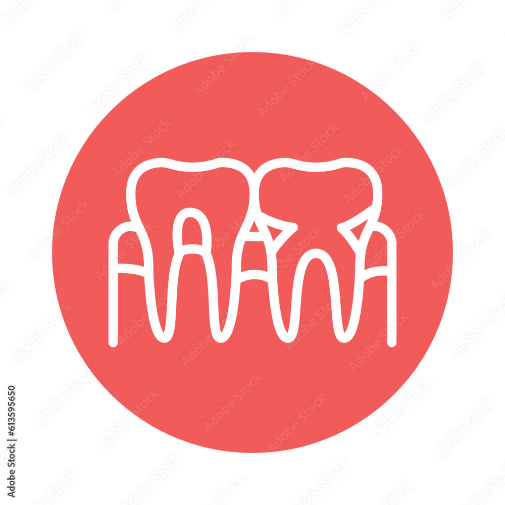 Periodontal disease line icon. Isolated vector element. Periodontal disease line icon. Isolated vector element.